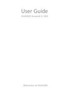 Huawei Ascend G300 manual. Smartphone Instructions.